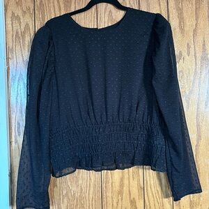 Express- black long sleeve blouse